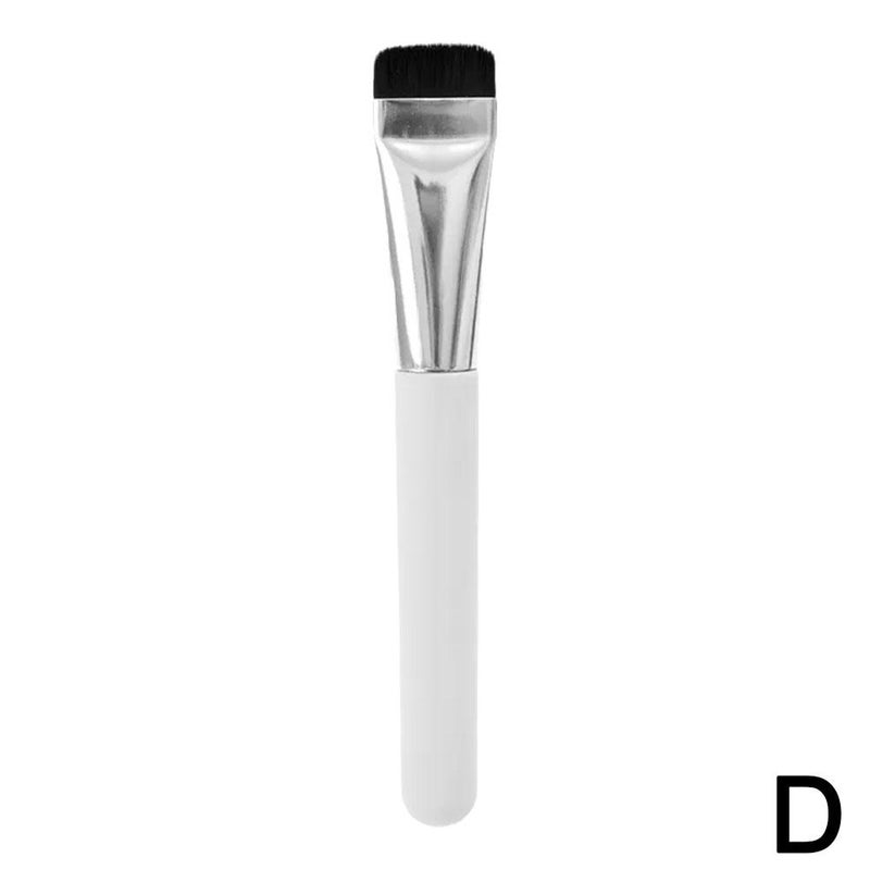 فرشاة أساس صغيرة، رفيعة جداً، ذات جوانب مستقيمة، فرشاة قناع، فرشاة خافي عيوب، مسطحة، لا تترك علامات، لا تمتص الكثير من المنتج، مثالية للمكياج.